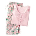 thumbnail image 1 of Pajama Set for Women with Capris - Short Sleeve Sleepwear Pjs Sets Available in Small to 4XL, 1 of 3