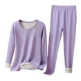 thumbnail image 1 of Pajama Sets Women Thermal Long Underwear Set with Lmitation Wool Thermal Top Two Piece Pajama Set for Women Purple Pajamas, 1 of 3