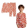 thumbnail image 1 of Pajama Sets for Girls Halloween Pajamas Pumpkin Print Long Sleeve Crewneck Loungewear Soft Toddler Kids Pajamas Girls 2-3 Years, 1 of 5