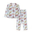 thumbnail image 1 of Pajama Sets for Women 2 Pcs, Conch Shell No.J97 Button Down Long Sleeve Sleepwear Lounge PJ Sets, 1 of 6