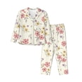 thumbnail image 1 of Pajama Sets for Women 2 Pcs, Floral print B Button Down Long Sleeve Sleepwear Lounge PJ Sets, 1 of 6