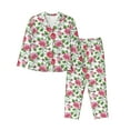 thumbnail image 1 of Pajama Sets for Women 2 Pcs, Flower print B Button Down Long Sleeve Sleepwear Lounge PJ Sets, 1 of 6