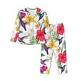 thumbnail image 1 of Pajama Sets for Women 2 Pcs, Hummingbird No.J91 Button Down Long Sleeve Sleepwear Lounge PJ Sets, 1 of 6