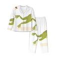 thumbnail image 1 of Pajama Sets for Women 2 Pcs, Hunting Frog Button Down Long Sleeve Sleepwear Lounge PJ Sets, 1 of 6