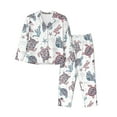 thumbnail image 1 of Pajama Sets for Women 2 Pcs, Tribal style turtle Button Down Long Sleeve Sleepwear Lounge PJ Sets, 1 of 6