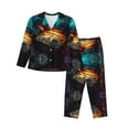 thumbnail image 1 of Pajama Sets for Women 2 Pcs, Underwater Treasure Chest Button Down Long Sleeve Sleepwear Lounge PJ Sets, 1 of 6