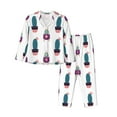 thumbnail image 1 of Pajama Sets for Women 2 Pcs, heart Cactus potted plant Button Down Long Sleeve Sleepwear Lounge PJ Sets, 1 of 6