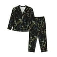 thumbnail image 1 of Pajama Sets for Women 2 Pcs, tree vine Button Down Long Sleeve Sleepwear Lounge PJ Sets, 1 of 6