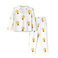 thumbnail image 1 of Pajama Sets for Women 2 Pcs, white Light Bulbs Pattern Button Down Long Sleeve Sleepwear Lounge PJ Sets, 1 of 6