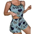 thumbnail image 1 of Pajama Sets for Women Sleepwear Print Two Pieces Sleeveless Shorts Suit Soft Loungewear Womens Underwear Pajamas, 1 of 5