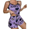 thumbnail image 1 of Pajama Sets for Women Sleepwear Print Two Pieces Sleeveless Shorts Suit Soft Loungewear Womens Underwear Pajamas, 1 of 5