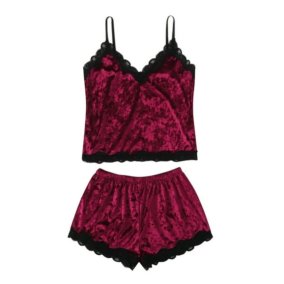 Pajama Shorts for Women Pajamas for Girls Suede Lingerie Underwear Sleepwear Nightdress Pajamas Shorts Lace M-XXL Pajama Shorts for Women Silk Womens Pajamas Set
