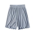 thumbnail image 1 of Pajama Shorts for Women 7 Piece Women’s Elastic Waist Home Shorts Loose Soft Summer Sleep Short Pants Comfy Casual Home Loungewear Bottoms Blue M, 1 of 6