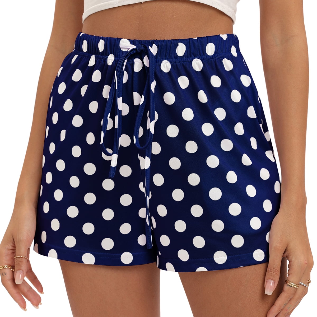 Baozhu Pajama Shorts for Women Drawstring Pj Bottoms with Pockets