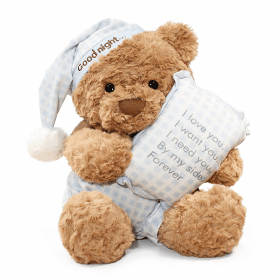 Pajama Teddy Bear Plush Toy with Pillow, Soft Stuffed Animal Gift, 11.8–19.7in