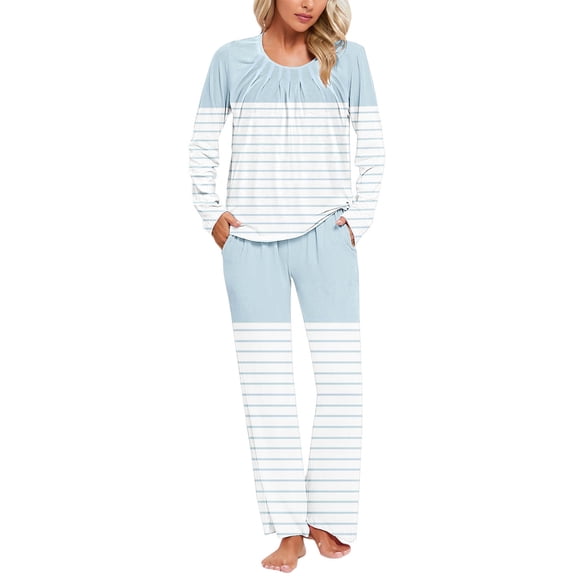 Pajama Women Women Pajama Set Pajamas for Women Ladies' Gradient Printed Casual Top Pants Pajama Set