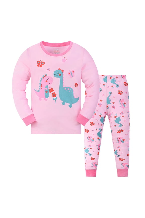Pajama for Boys Graphic Pajamas Crewneck Long Sleeve Cozy Pajamas Kids Pajamas Girls 7-8 Years
