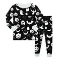 thumbnail image 1 of Pajama for Boys Halloween Pjs Cute Pumpkin Print Long Sleeve Crewneck Sleepwear Soft Toddler Pajamas Girls 3T, 1 of 4