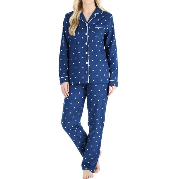 PajamaMania Women and Women's Plus Long Sleeve Pajama, 2-Piece Female Pant Set