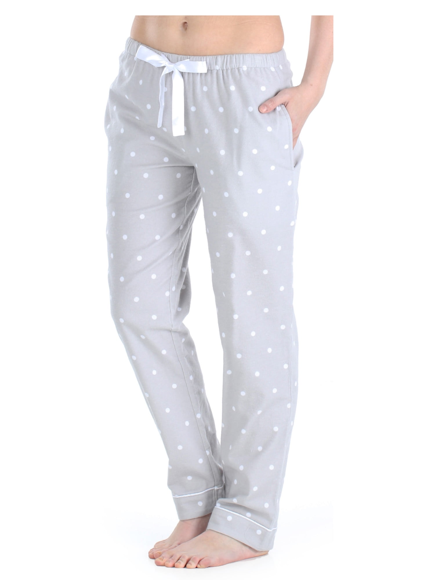 PajamaMania Women's Cotton Flannel Pajama PJ Pants with Pockets ...