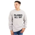thumbnail image 1 of Pajamas All Day Slacker Lazy Long Sleeve TShirt Men Women Brisco Brands M, 1 of 6