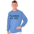 thumbnail image 1 of Pajamas All Day Slacker Lazy Long Sleeve TShirt Men Women Brisco Brands S, 1 of 6