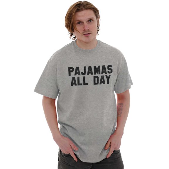 Pajamas All Day Slacker Lazy Men's Graphic T Shirt Tees Brisco Brands L