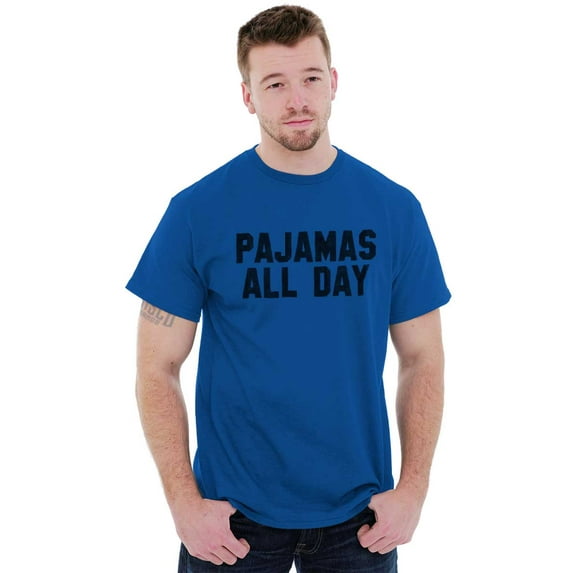 Pajamas All Day Slacker Lazy Plus Size Crewneck Graphic Tee Shirt Brisco Brands 5X