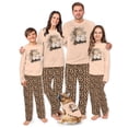 thumbnail image 1 of Pajamas By Jenny Santa Face Long Sleeve Matching Christmas Pajamas Leopard, Soft And Cozy, Side Pockets, 1 of 7