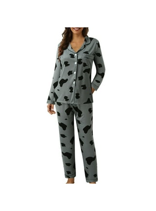 Womens Button-down Front Functional Buttoned Flap Adults Pajamas One Piece  Sleepwear Jumpsuit Thermal Underwear Set 