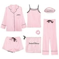 thumbnail image 1 of Pajamas For Women Set 7 Piece Set Sleepwear Loungewear Nightwear Nightclothes Homewear, 1 of 3