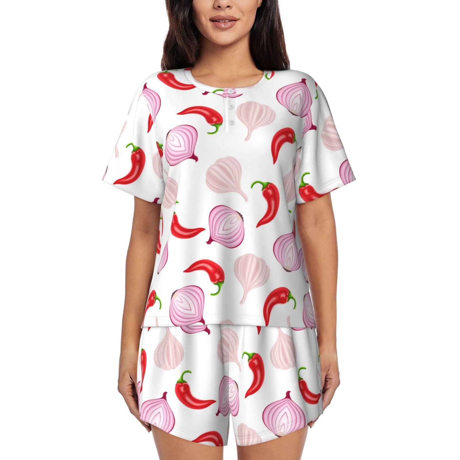 pajamas-for-women-set-chili-pepper-onion-garlic-pj-lounge-sets-for