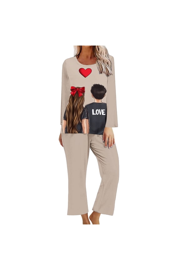 Pajamas For Women Set Flannel Hooded -Fleece Winter Soft Warm Womens Pajama Sets,Khaki,S