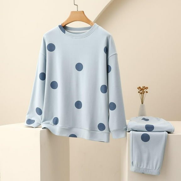 Pajamas For Women Set Flannel Hooded -Fleece Winter Soft Warm Womens Pajama Sets,Light Blue,XL