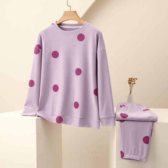 Pajamas For Women Set Flannel Hooded -Fleece Winter Soft Warm Womens Pajama Sets,Purple,3XL