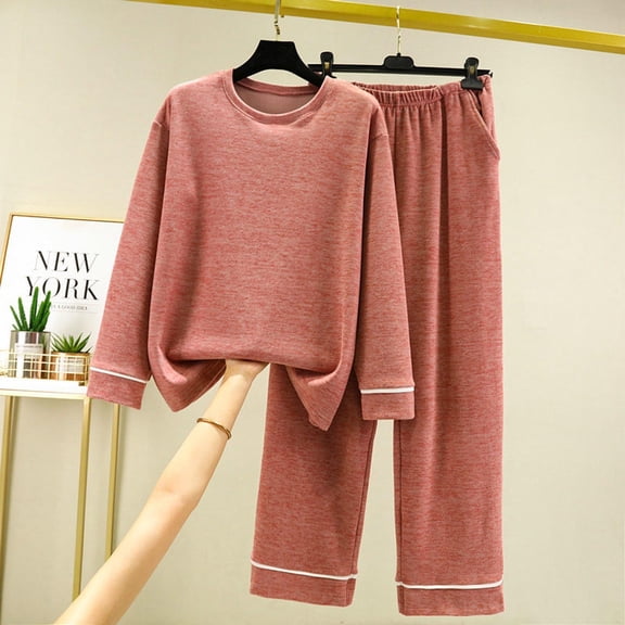 Pajamas For Women Set Flannel Hooded -Fleece Winter Soft Warm Womens Pajama Sets,Red,XL