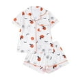 thumbnail image 1 of Pajamas For Women Set Halloween Printed Collar Short Sleeve Shorts Sleepwear Loungewear Nightwear Nightclothes Homewear, 1 of 7