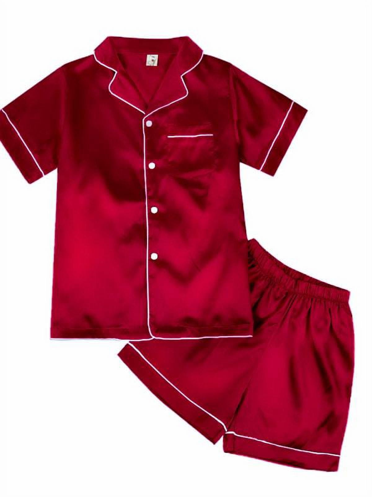 4-12 años Niño Chica Pijama Set Ropa de noche Sleepwear_c