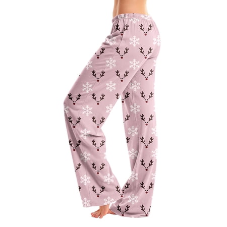 Fshiont Pajamas Pants Women Christmas Family Pajama Petite Pants Kawaii Pajama Pants