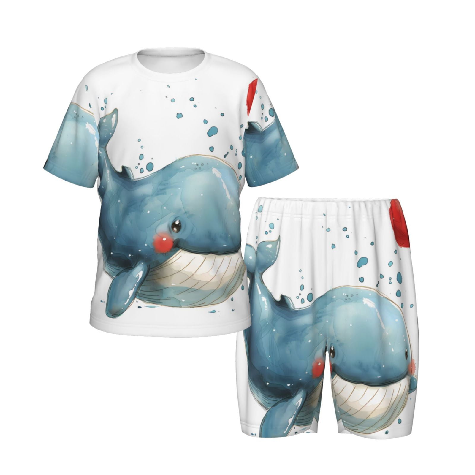Blue Shell Print Kid's Pajamas