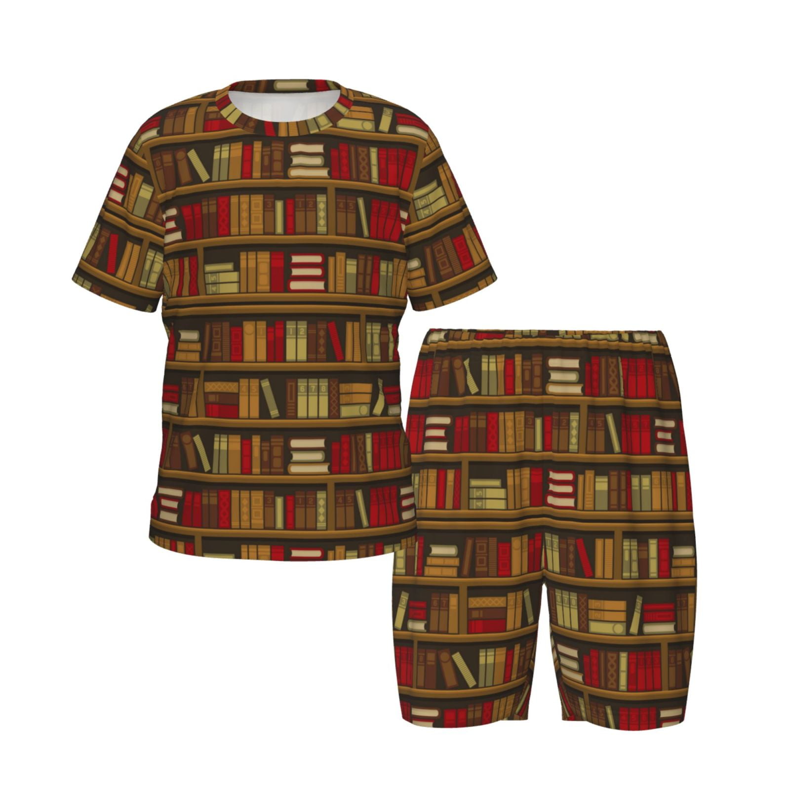Pajamas Set For Boys and Girls, Library Book Shelf cool vintage 2 Piece