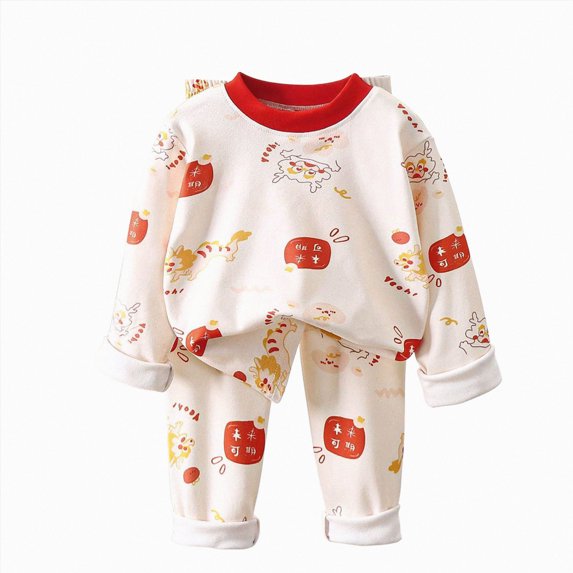 Pajamas Set for Girls Boys Girls Pajamas Toddler Pjs Set Kids Sleepwear 2 Piece Child Clothes Back-To-School Pajamas & Dailywear Set 1T 2T 3T 4T 5T 6T Set 4-5 Years