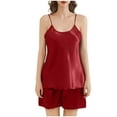 thumbnail image 1 of Pajamas Set Satin Pajama Set for Women Silk Sleepwear for Women Set Camis Tops and Shorts Sleepwear Cami Tops and Shorts 2 Piece Pajamas Set Nightwear S, 1 of 4
