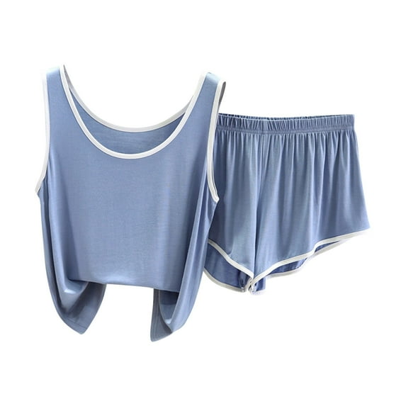 ibuvkizy Pajamas Set for Women Plus Size Women's Pajamas Sets,Women's Summer Short Sleeve Shorts Suit Home Clothes Two-piece Set,Summer Loungewear Set,Womens Fashion Gifts