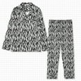 thumbnail image 1 of Pajamas Women Autumn And Winter Long Sleeve Lapel Vest Suit Trousers Plus Size Home Service, Maternity Nursing Sleepwear Sets with Side Panels, Plus Size Loose-Fit Pajama Sets for Comfort, 1 of 3