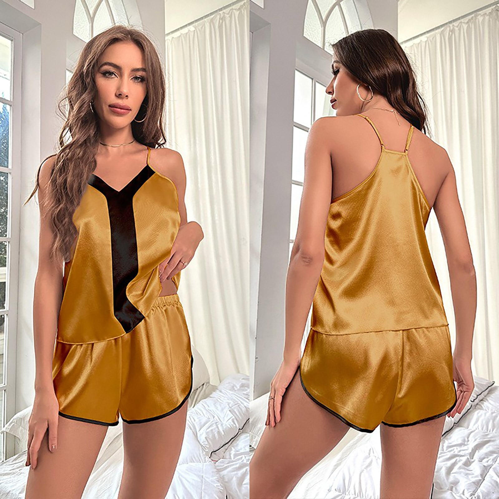 Pajamas for Women Clearance Camisole Soft Lightweight Summer Pajamas for Women Flattering Comfortable Attractive Women s Pajamas on Clearance Deal Of the Prime Of Day Today Walmart