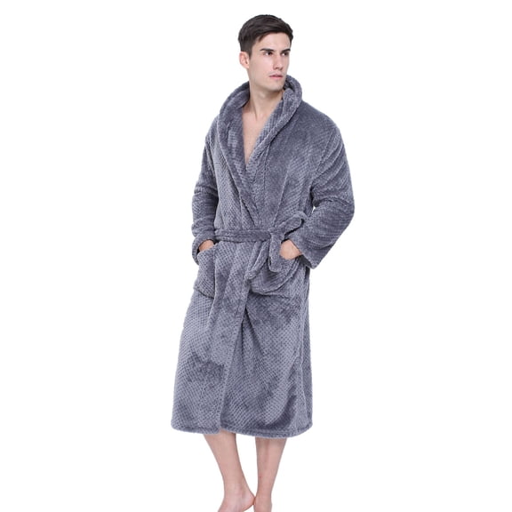 Pajamas For Women Dressing Gown, Bathrobes For Womens Mens Unisex Long Robes Nightgowns Lightweight Soft Plush Thicken Warm Bathrobe For Ladies Men's Women's Couples Sleepwear Winter