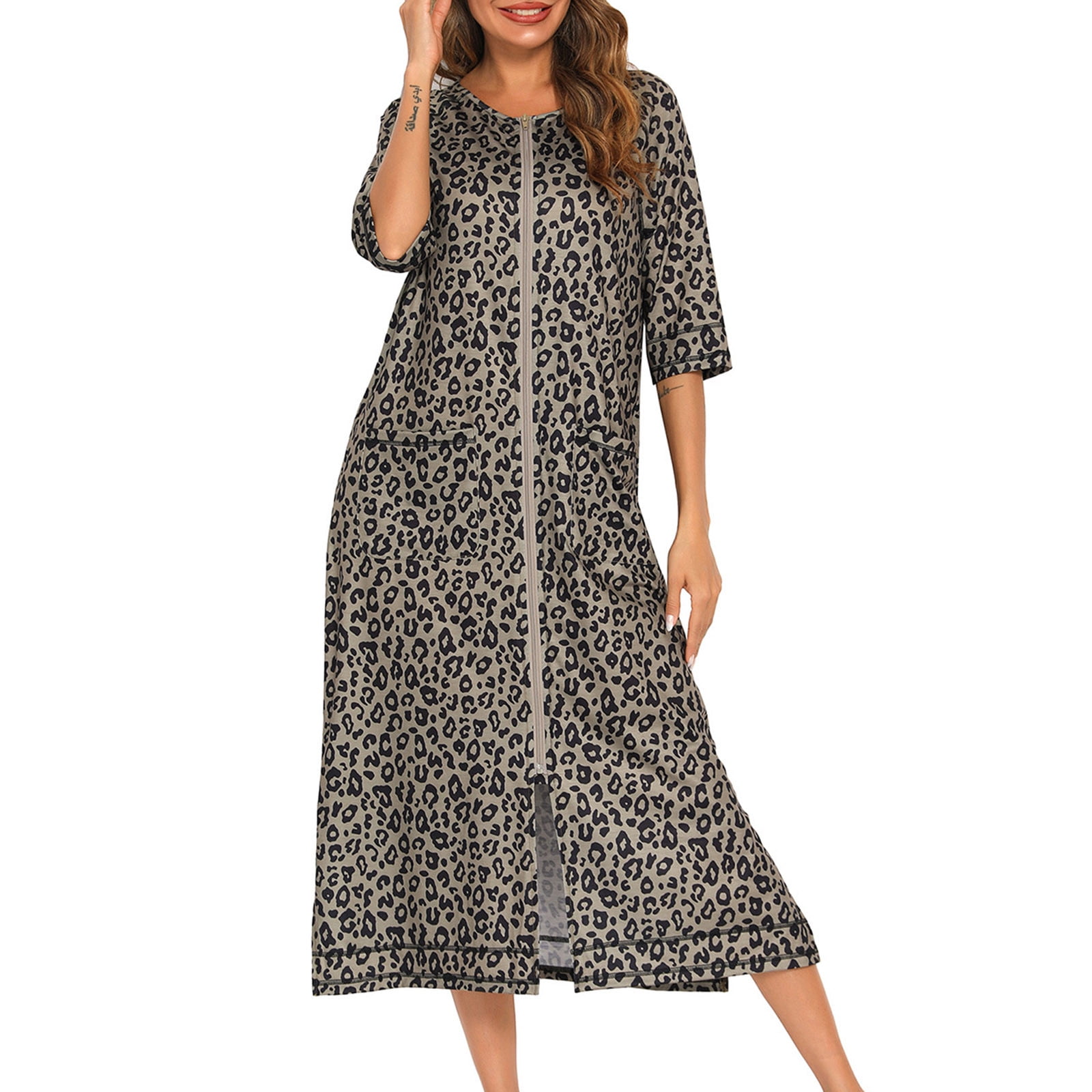 Pajamas for Women SHOPESSA Women's Winter Warm Nightgown Autumn And ...