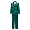 thumbnail image 1 of Women's Satin Long Sleeve Pajama Set Soft Loungewear for Relaxation and Cozy Sleepwear, 1 of 7