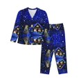 thumbnail image 1 of Pajamas for Women Set - Christmas Night Comfy Long Sleeve Button Up Pajama Sets for Women 2 Piece, Soft Sleepwear Nightwear Pjs Lounge Sets for Women with Pockets, 1 of 6